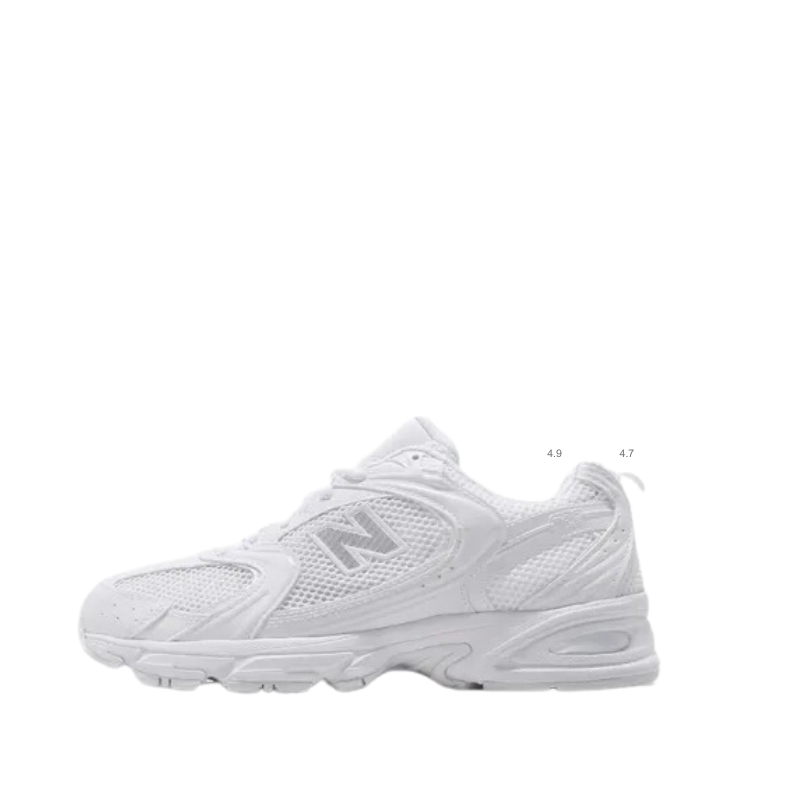 NB 530 White Silver Metallic